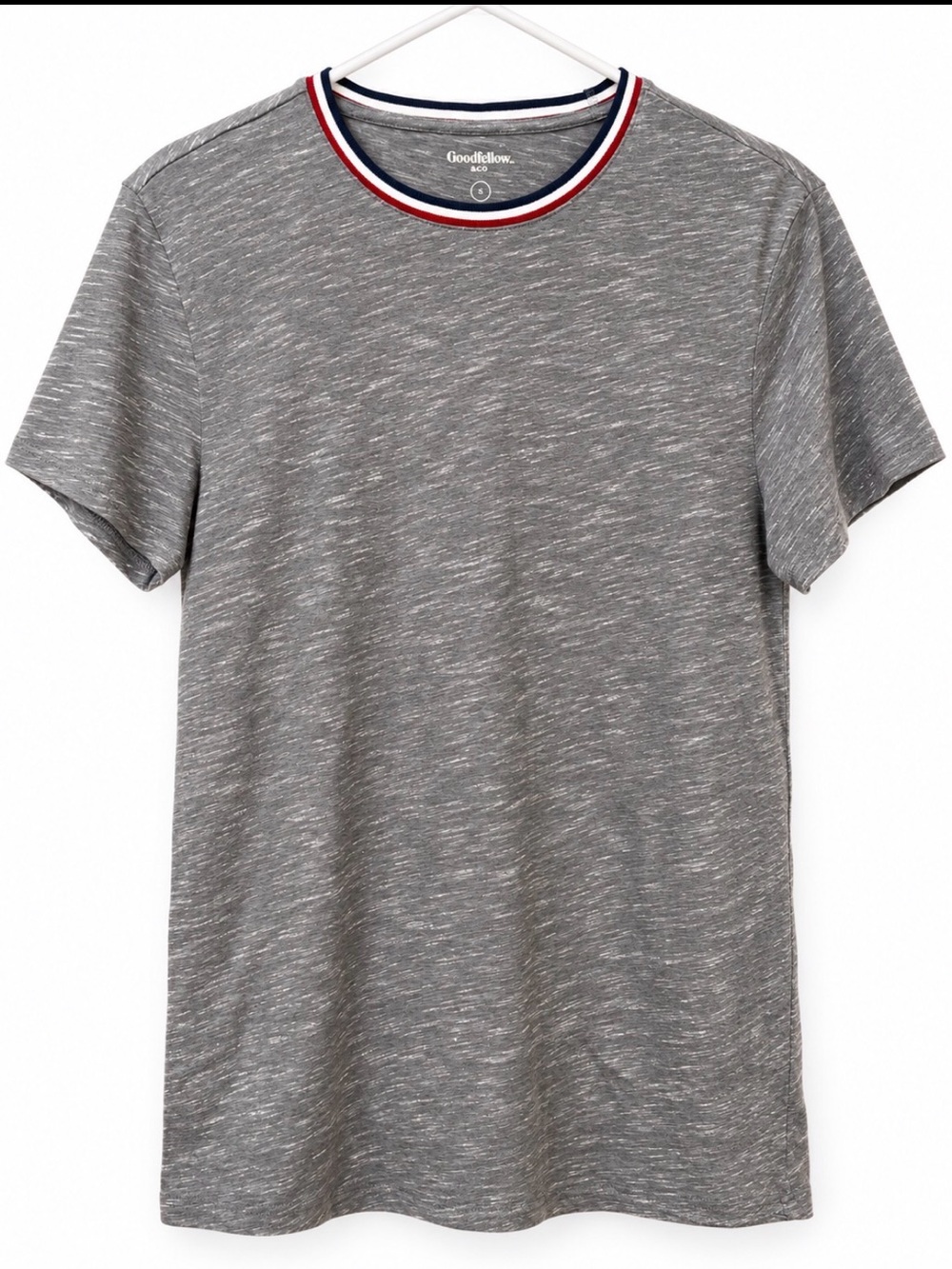 Goodfellow & Co Men’s Heather Gray Short-Sleeve Ringer T-Shirt